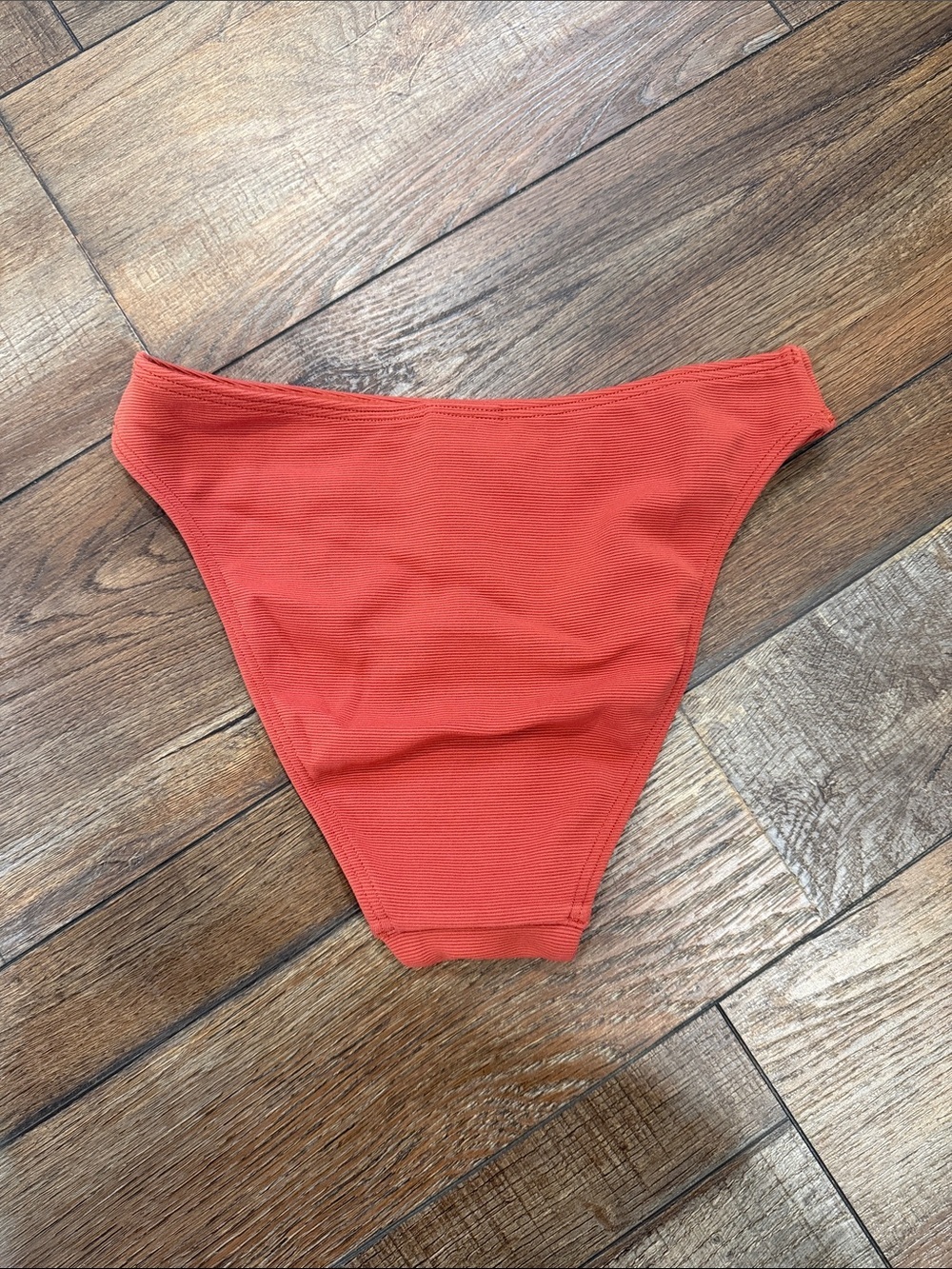 JETS Rust Ribbed High-Cut Bikini Bottom - Picture 2 of 2